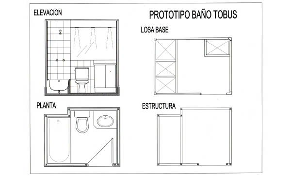 proyecto arquitectura Misceláneos - Baños Prefabricados 12